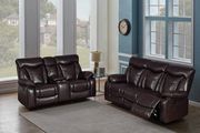Zimmerman dark brown power motion faux leather reclining sofa by Coaster additional picture 6