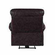Dark brown faux leather power motion recliner by Coaster additional picture 4