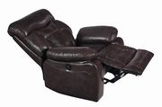 Dark brown faux leather power motion recliner by Coaster additional picture 7