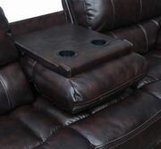 Willemse chocolate reclining sofa with drop down table by Coaster additional picture 3