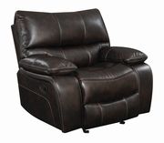 Chocolate glider recliner by Coaster additional picture 2