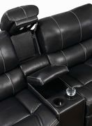 Black leather motion recliner sofa by Coaster additional picture 4