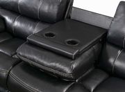 Black leather motion recliner sofa by Coaster additional picture 5