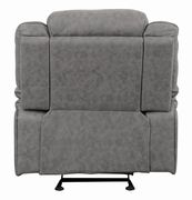 Casual gray stone suede fabric motion chair additional photo 4 of 6