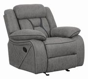 Casual gray stone suede fabric motion chair by Coaster additional picture 6
