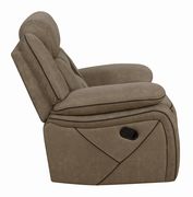 Casual tan motion reclining sofa by Coaster additional picture 2