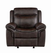 Transitional cocoa brown glider recliner by Coaster additional picture 6
