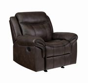 Transitional cocoa brown glider recliner by Coaster additional picture 9