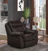 Transitional cocoa brown glider recliner by Coaster additional picture 10