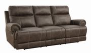 Motion sofa in brown suede fabric by Coaster additional picture 12