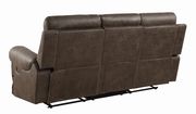 Motion sofa in brown suede fabric additional photo 3 of 11