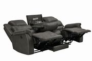 Gray coated microfiber recliner motion sofa by Coaster additional picture 6