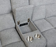Six-piece modular motion sectional upholstered in a gray performance-grade fabric by Coaster additional picture 2