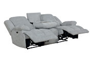 Motion sofa upholstered in gray performance fabric by Coaster additional picture 11