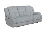 Motion sofa upholstered in gray performance fabric by Coaster additional picture 10