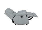 Glider recliner upholstered in gray performance fabric by Coaster additional picture 4