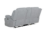 Motion loveseat upholstered in gray performance fabric additional photo 5 of 10