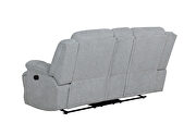 Motion loveseat upholstered in gray performance fabric by Coaster additional picture 8