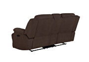 Motion sofa upholstered in brown performance fabric by Coaster additional picture 16