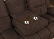 Motion sofa upholstered in brown performance fabric by Coaster additional picture 10