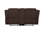 Motion loveseat upholstered in brown performance fabric by Coaster additional picture 8