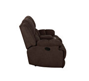 Motion loveseat upholstered in brown performance fabric by Coaster additional picture 9