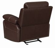 Glider recliner w/ pillow arms in brown by Coaster additional picture 2