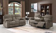 Reclining sofa in sand brown microfiber by Coaster additional picture 11