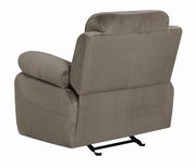 Reclining chair in sand brown microfiber by Coaster additional picture 2