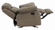 Reclining chair in sand brown microfiber by Coaster additional picture 3