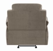 Reclining chair in sand brown microfiber by Coaster additional picture 4