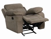Reclining chair in sand brown microfiber by Coaster additional picture 7