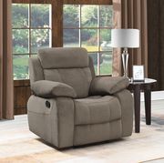Reclining chair in sand brown microfiber by Coaster additional picture 10