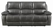 Casual charcoal leather motion sofa by Coaster additional picture 8