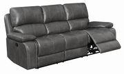 Casual charcoal leather motion sofa by Coaster additional picture 10