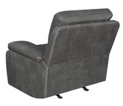 Casual charcoal motion glider recliner by Coaster additional picture 2