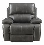 Casual charcoal motion glider recliner by Coaster additional picture 8