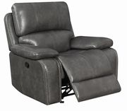 Casual charcoal motion glider recliner by Coaster additional picture 10