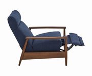 Push back navy blue fabric recliner chair by Coaster additional picture 2