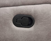 Motion sofa upholstered in taupe performance-grade coated microfiber by Coaster additional picture 7