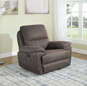 Glider recliner in taupe fabric by Coaster additional picture 2