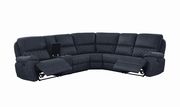 6 pc motion sectional in blue faux suede by Coaster additional picture 3