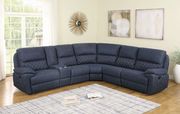 6 pc motion sectional in blue faux suede by Coaster additional picture 8