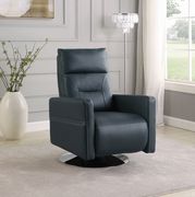 Swivel push-back recliner in ink blue fabric by Coaster additional picture 8