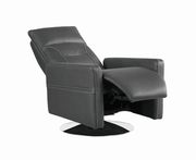 Swivel push-back recliner in gray fabric by Coaster additional picture 6