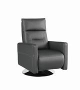 Swivel push-back recliner in gray fabric by Coaster additional picture 7