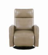 Swivel push-back recliner in taupe leather by Coaster additional picture 6