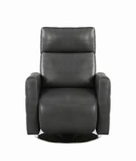 Swivel push-back recliner in charcoal gray chair by Coaster additional picture 4