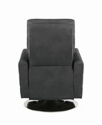Swivel push-back recliner in charcoal gray chair by Coaster additional picture 5