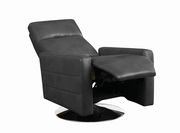 Swivel push-back recliner in charcoal gray chair by Coaster additional picture 6